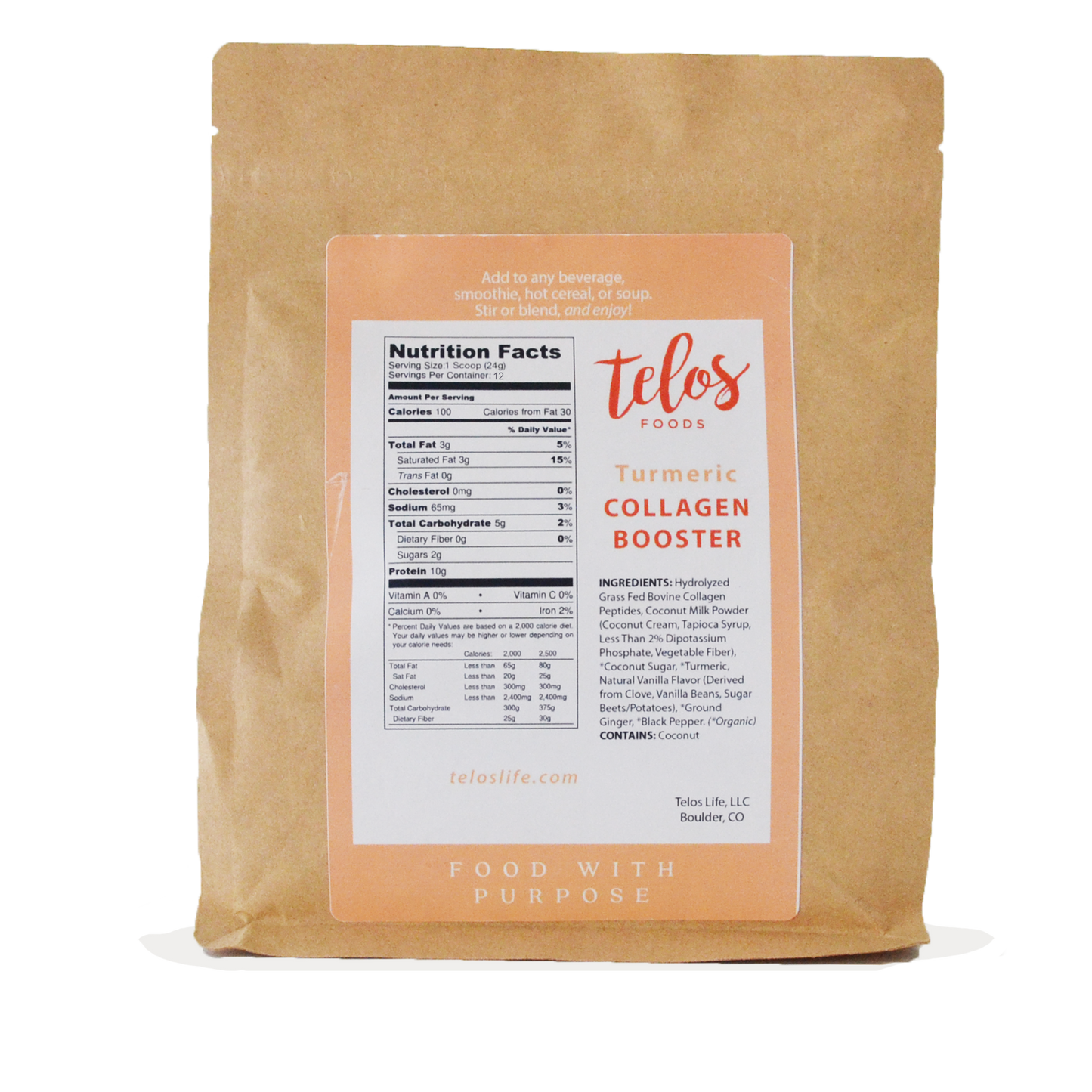 Collagen Booster - Turmeric (12 Servings Bulk)