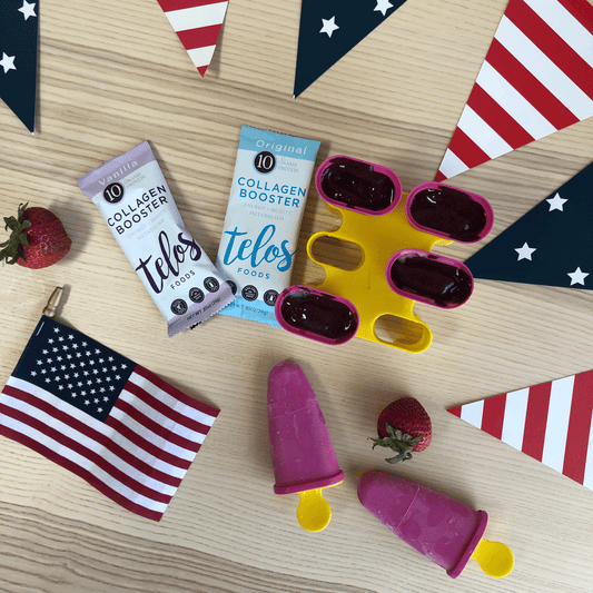 Red, White & Blueberry Smoothie Popsicles